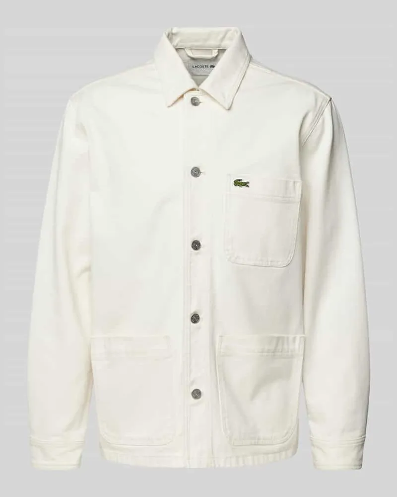 Lacoste Relaxed Fit Hemdjacke mit Eingrifftaschen 