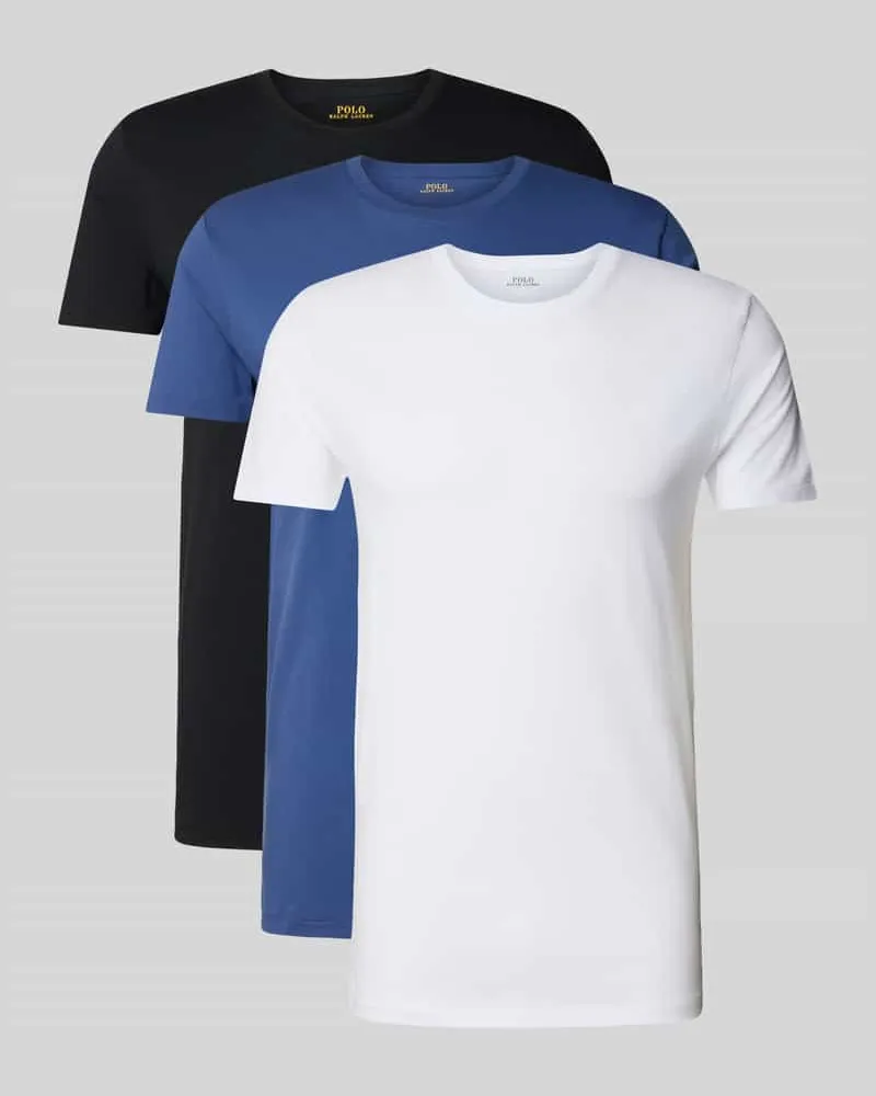 Ralph Lauren T-Shirt mit geripptem Rundhalsausschnitt im 3er-Pack 