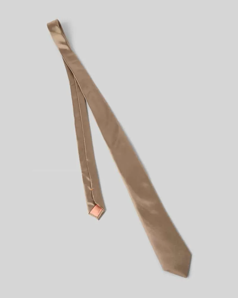 Monti Krawatte aus reiner Seide (6 cm Camel