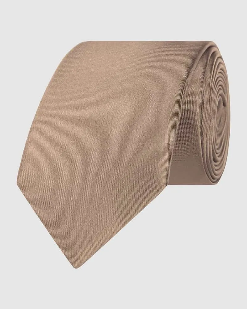 Monti Krawatte aus reiner Seide (6 cm Camel