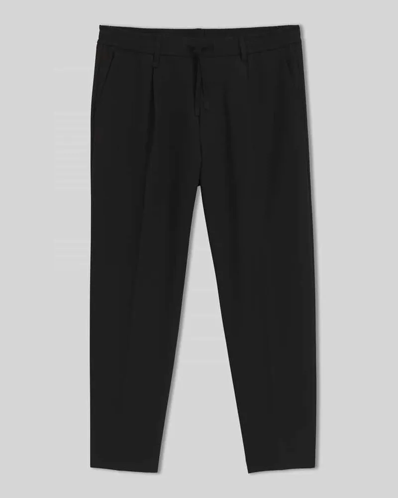 HUGO BOSS Tapered Bundfaltenhose mit halbelastischer Bund Modell 'CONVERT-PLEAT Black
