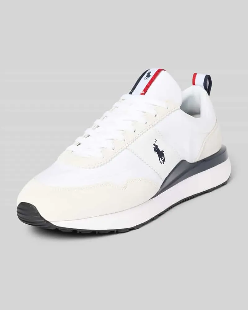 Ralph Lauren Sneaker aus beschichtetem Leder-Mix Weiss