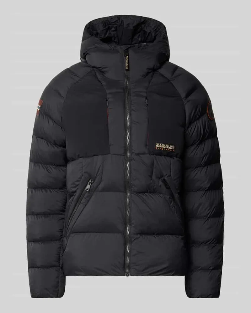 Napapijri Regular Fit Steppjacke mit Logo-Patch Modell 'MOESA Black