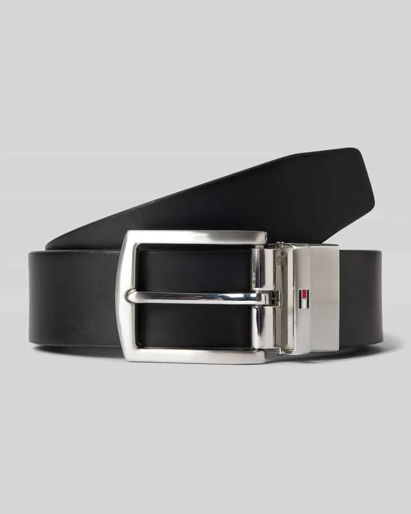 Tommy Hilfiger Ledergürtel mit Dornschließe Modell 'DENTON Marine