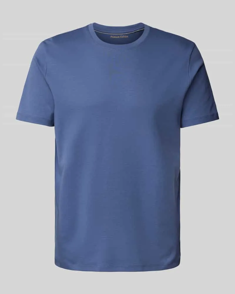 Christian Berg T-Shirt mit geripptem Rundhalsausschnitt 