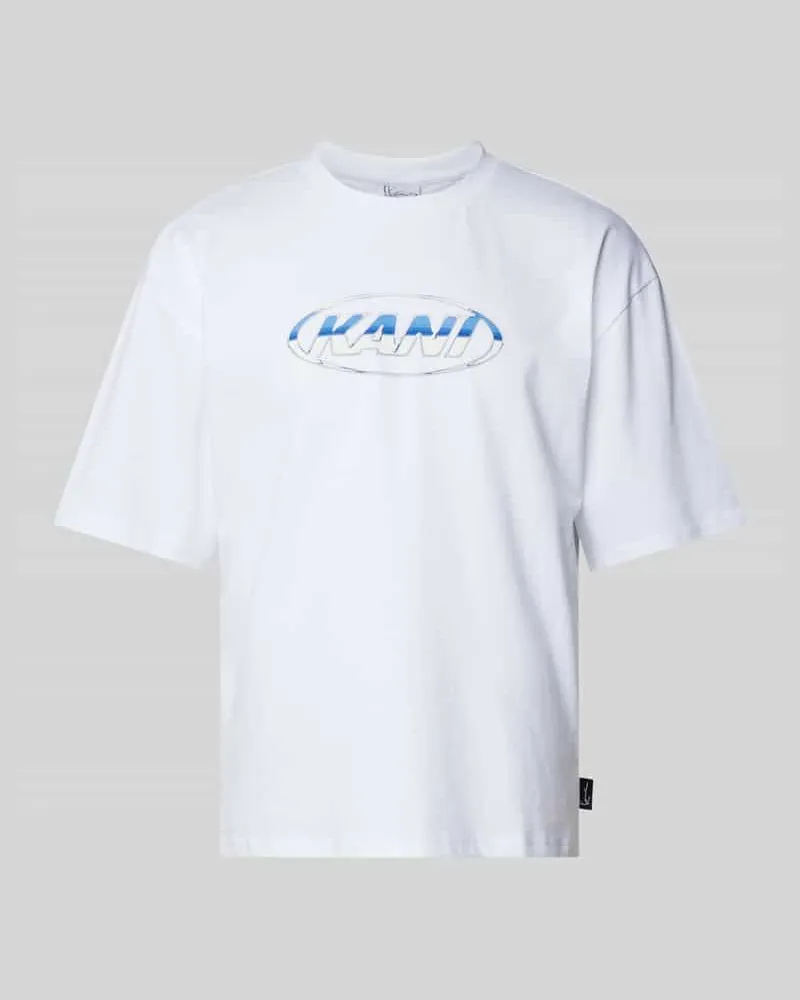 Karl Kani T-Shirt mit Label-Print Weiss