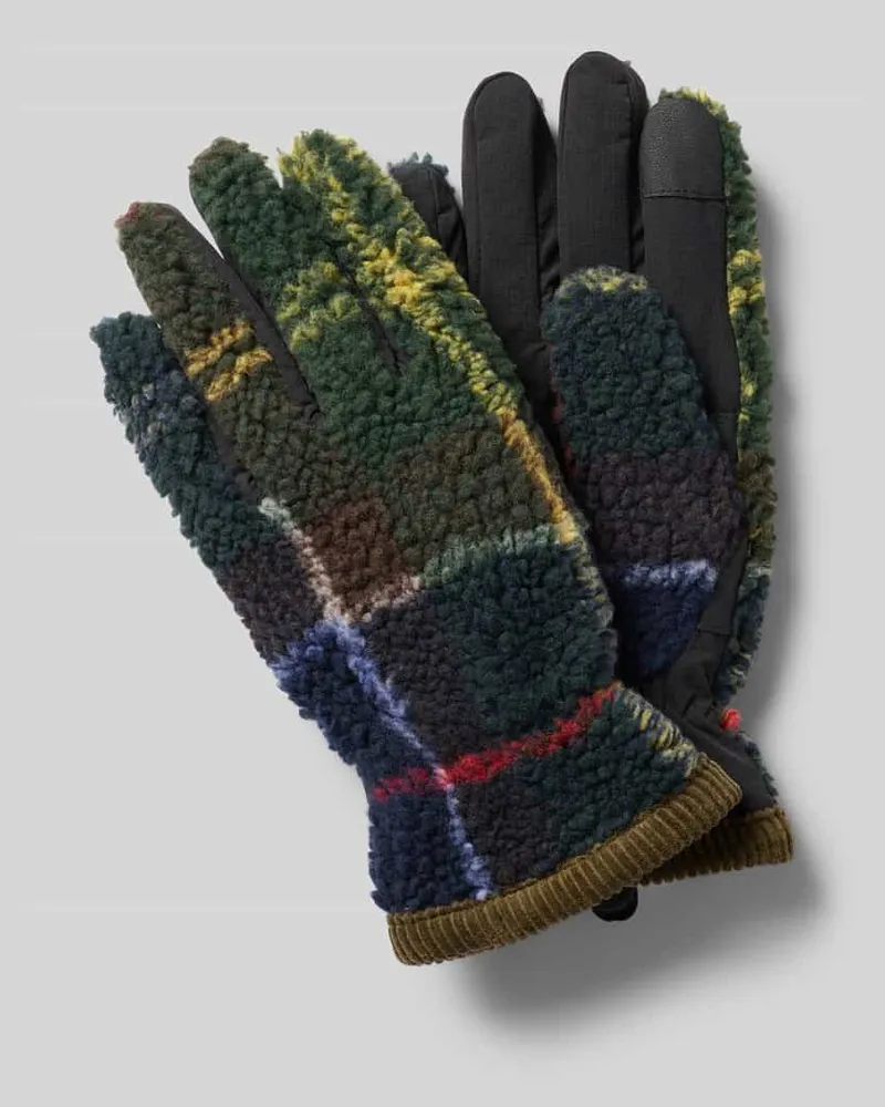 Barbour Handschuhe mit wärmendem Fleecefutter Dunkelgruen