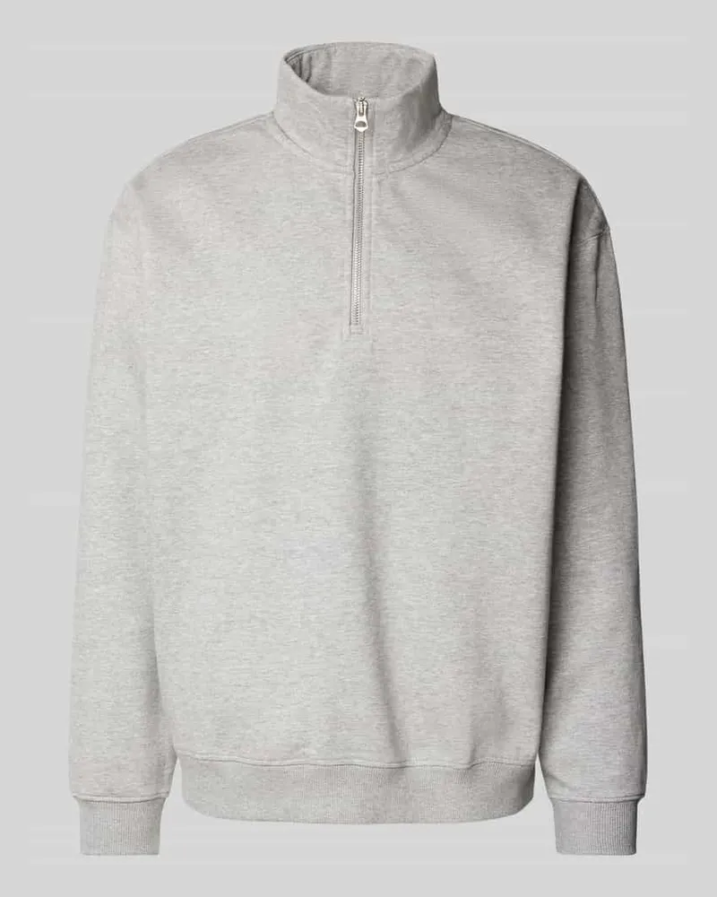 Weekday Relaxed Fit Sweatshirt mit kurzem Reißverschluss 