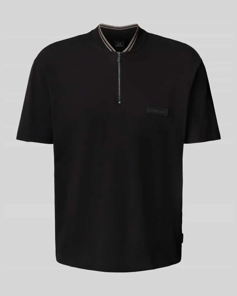 Armani Exchange Poloshirt mit kurzem Reißverschluss 