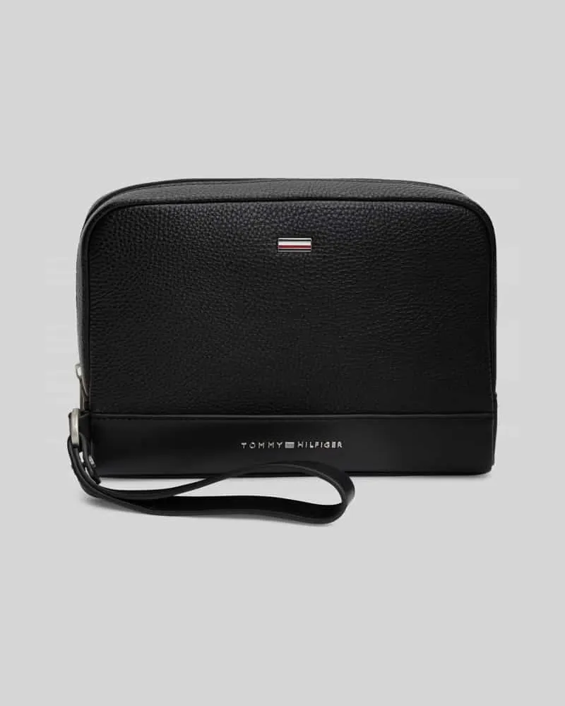 Tommy Hilfiger Clutch mit Handgelenk-Schlaufe und Logo-Detail Black
