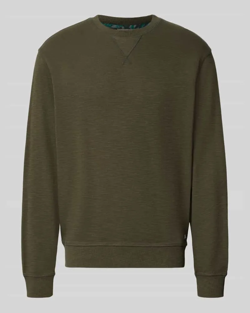 Scotch&Soda Regular Fit Sweatshirt aus Baumwoll-Mix Dunkelgruen