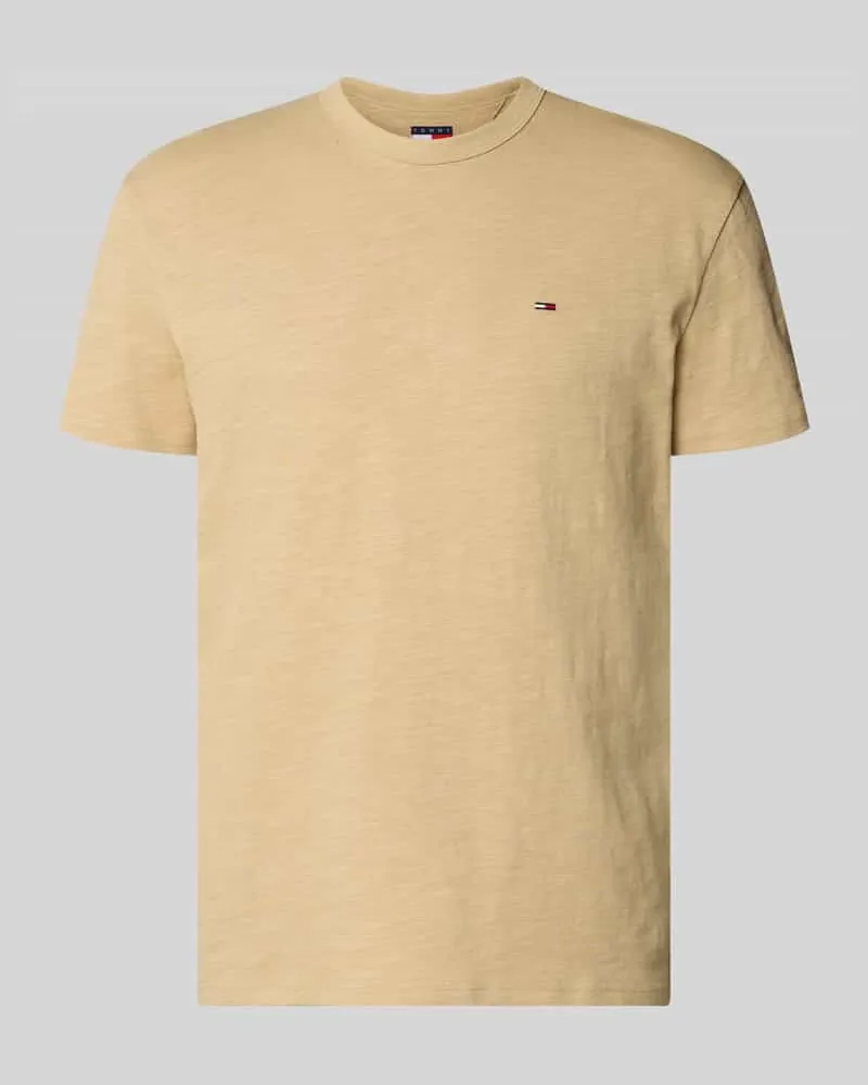Tommy Hilfiger Regular Fit T-Shirt aus reiner Baumwolle Beige