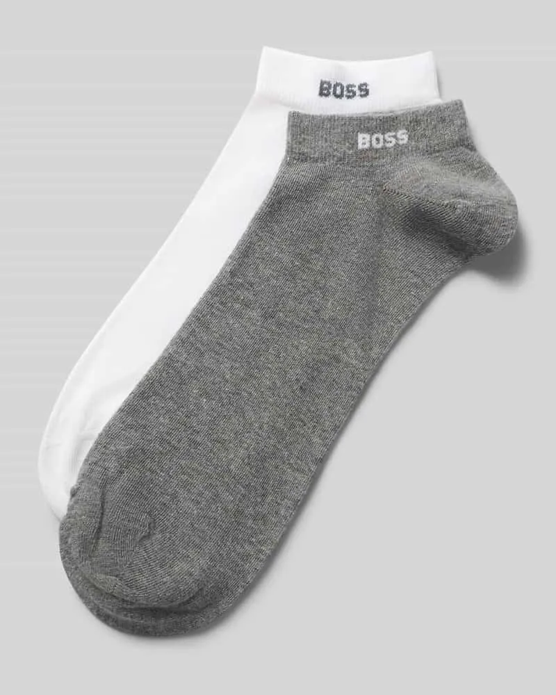 HUGO BOSS Sneaker-Socken aus Baumwoll-Mix im 2er-Pack Modell '2P AS UNI CC Mittelgrau
