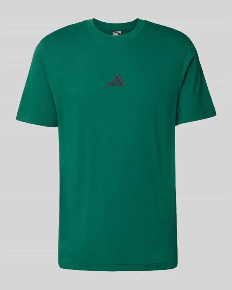 adidas T-Shirt mit Label-Print Gruen
