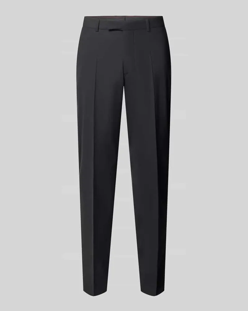 cinque Regular Fit Business-Hose aus Schurwolle mit Bundfalte Black