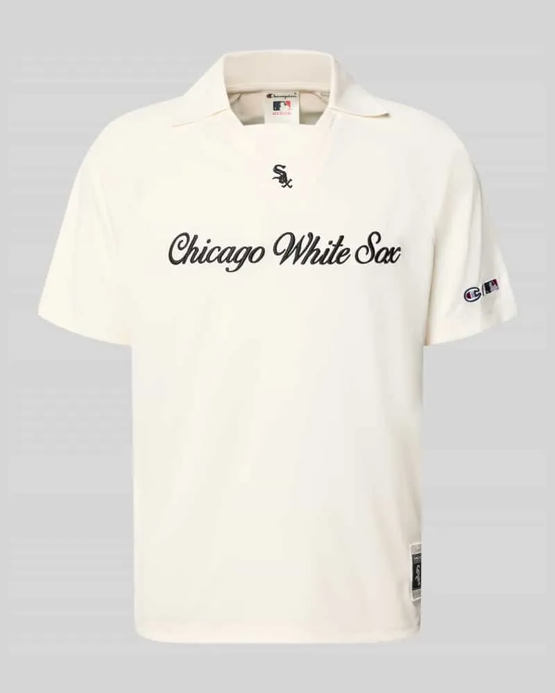 Champion Relaxed Fit Poloshirt mit Logo-Stitching Beige