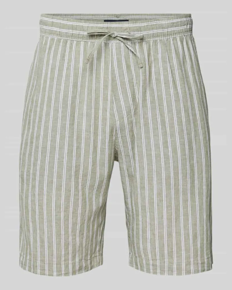 McNeal Shorts aus Leinen-Baumwoll-Mix mit Tunnelzug Lind