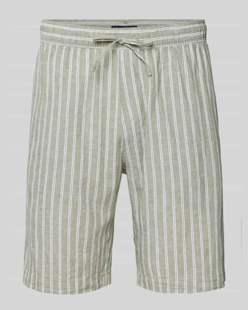 McNeal Shorts aus Leinen-Baumwoll-Mix mit Tunnelzug Lind