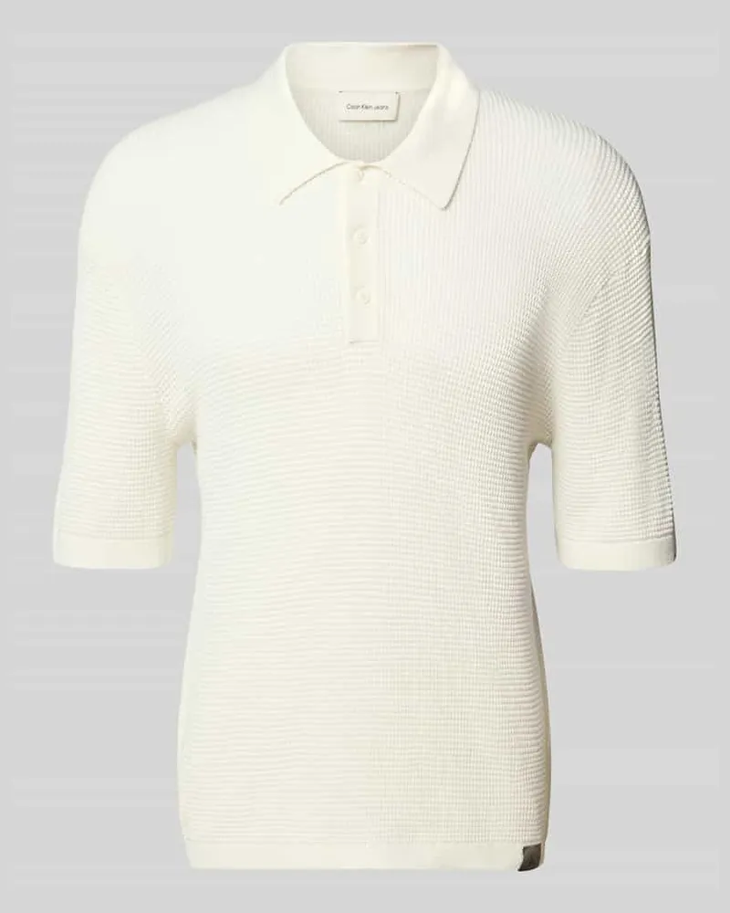 Calvin Klein Slim Fit Strick-Poloshirt 