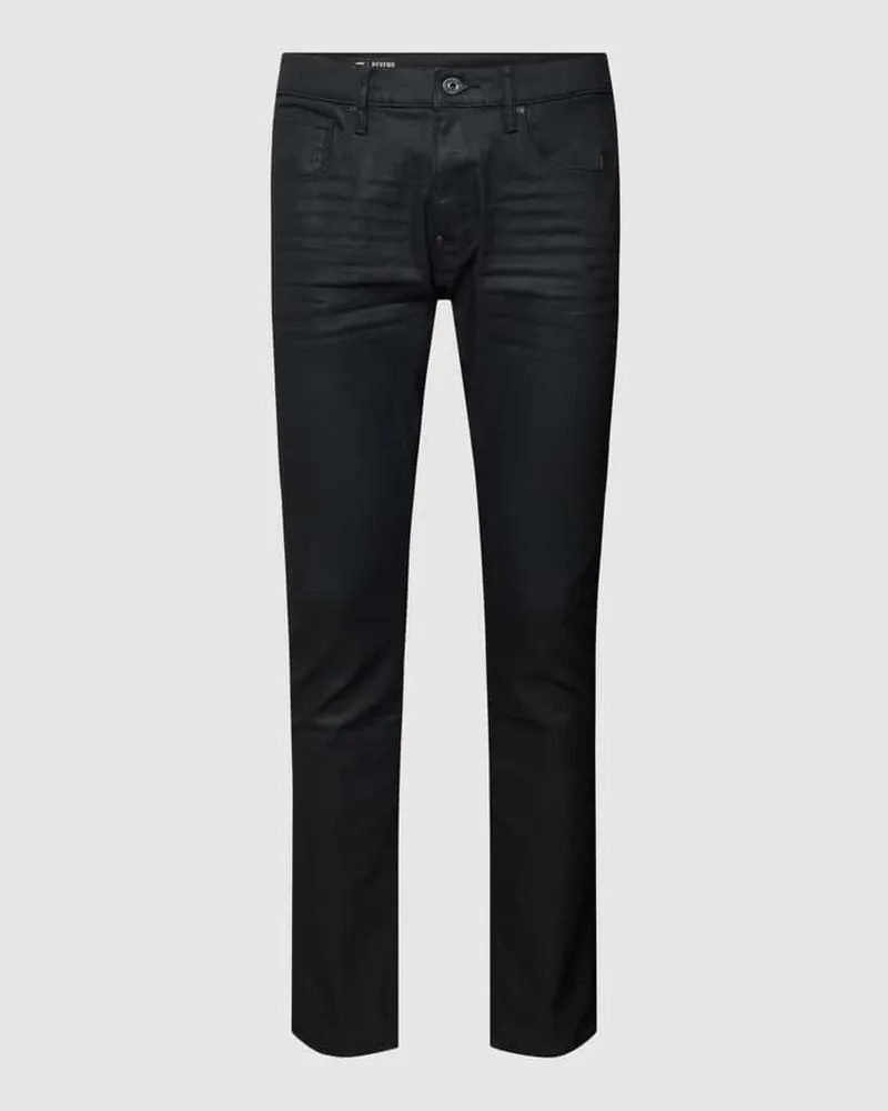 G-STAR RAW Jeans mit Label-Patch aus Leder Modell 'REVEND Black