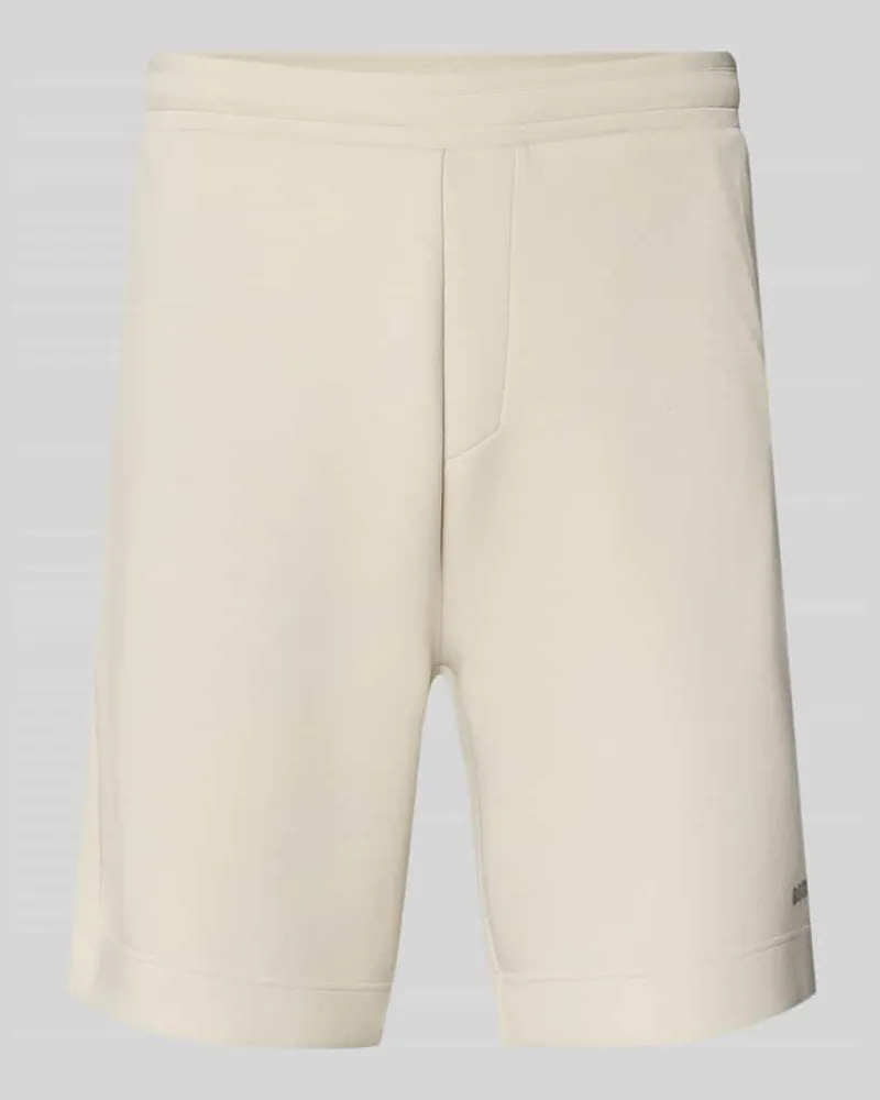 HUGO BOSS Regular Fit Sweatshorts aus Baumwoll-Mix Modell 'JT_GLOBE Sand