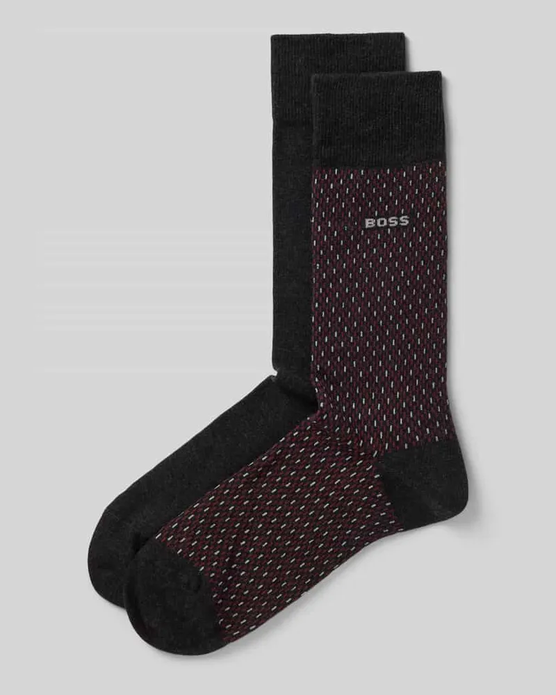 HUGO BOSS Socken mit Label-Detail im 2er-Pack 