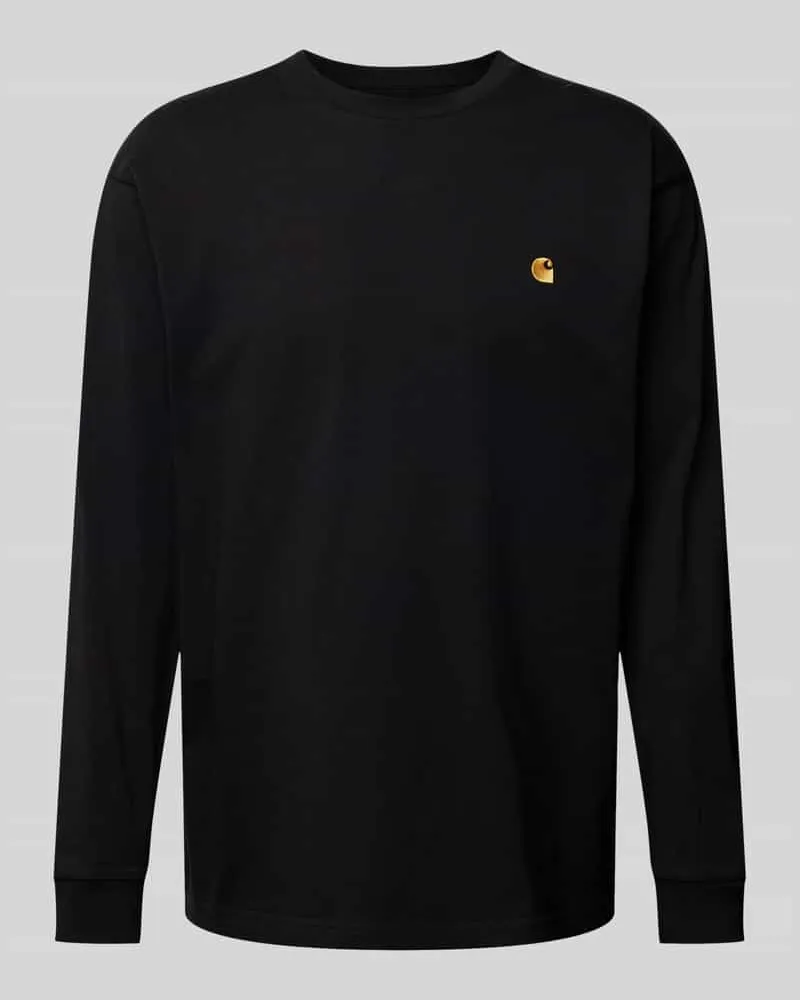Carhartt WIP Longsleeve mit Label-Stitching Black