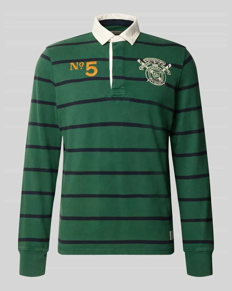 Superdry. Rugby-Shirt mit Polokragen im Allover-Look Bottle
