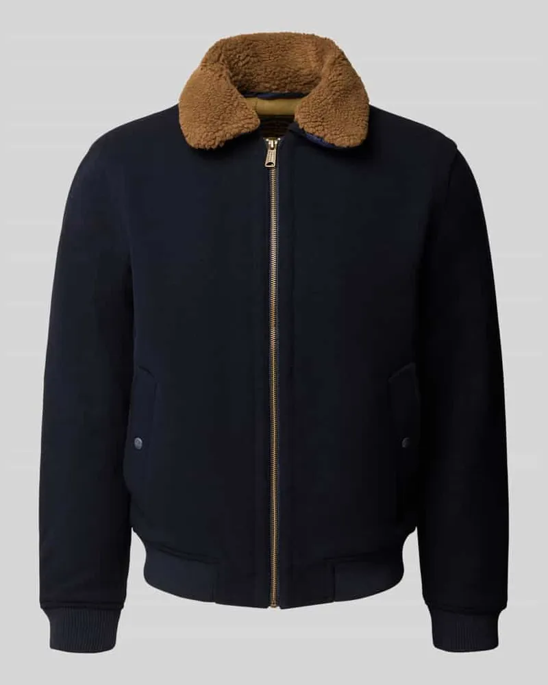 Jack & Jones Regular Fit Jacke mit Umlegekragen und Reißverschluss Marine