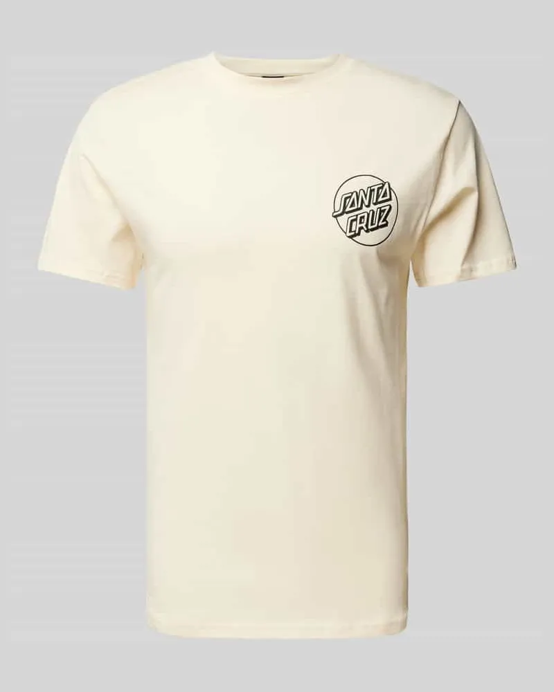 Santa Cruz T-Shirt mit Label-Print Beige