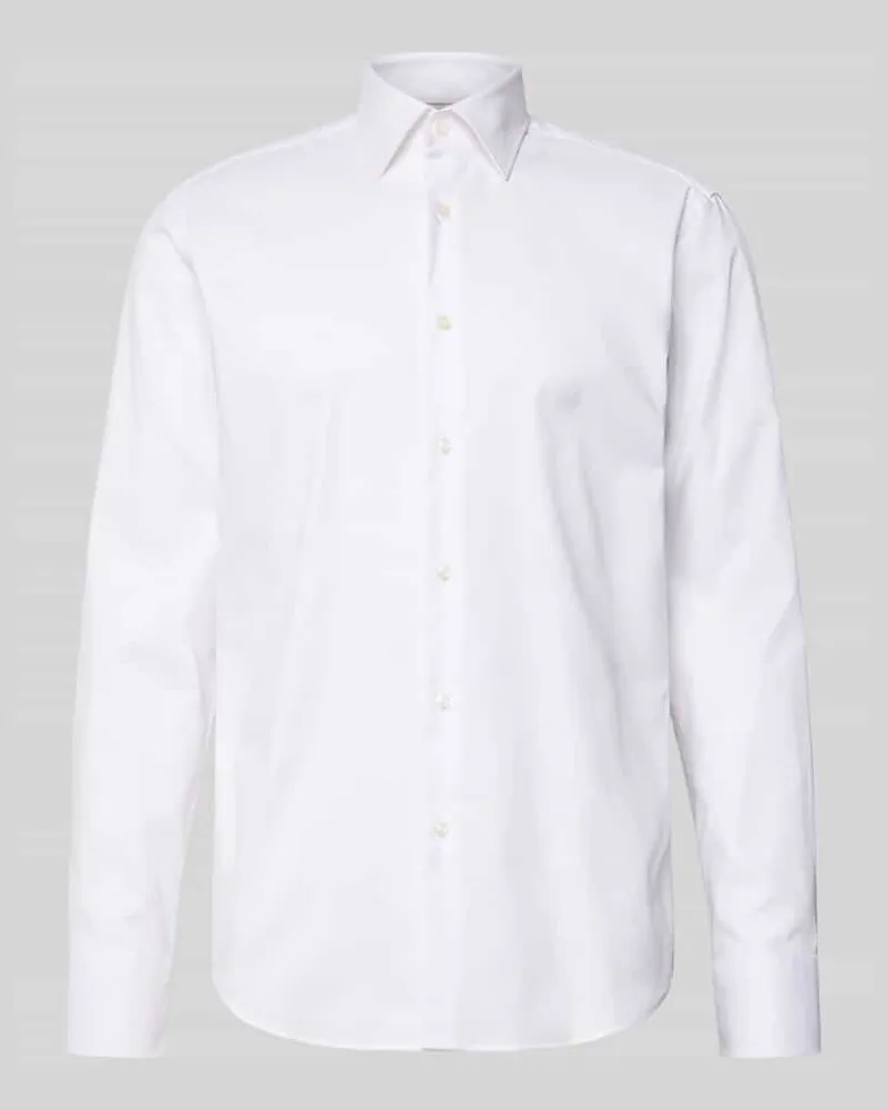 HUGO BOSS Businesshemd aus Baumwoll-Mix Modell 'H-JOE-K-C1 Weiss