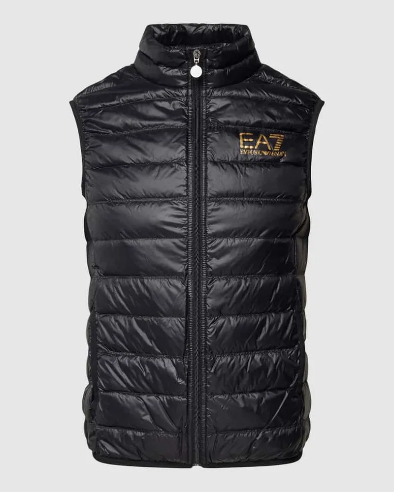EA7 Steppweste mit Stehkragen Black