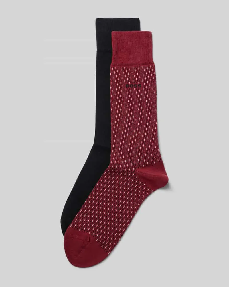 HUGO BOSS Socken aus Baumwoll-Mix im 2er-Pack Rot