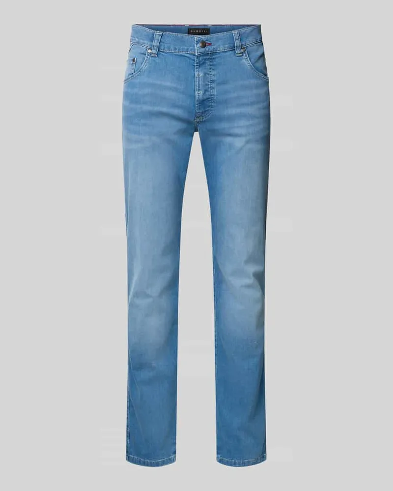 Bugatti Regular Fit Jeans mit Eingrifftaschen Hellblau