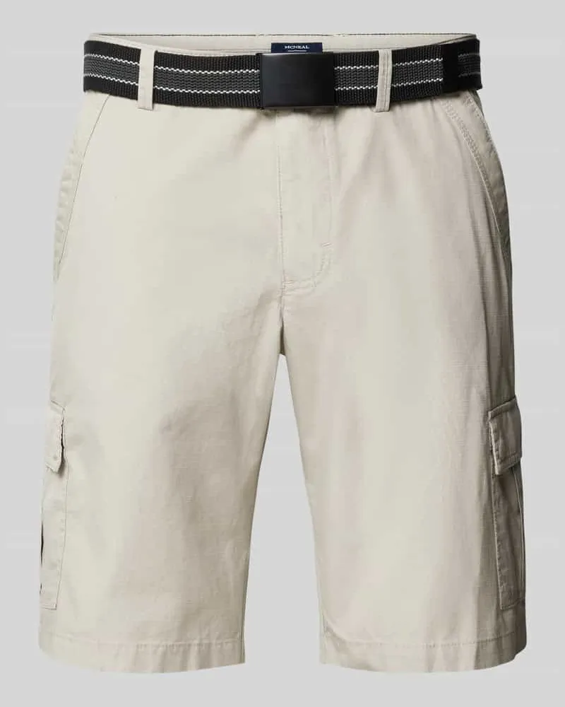 McNeal Cargoshorts mit Stoffgürtel Ecru