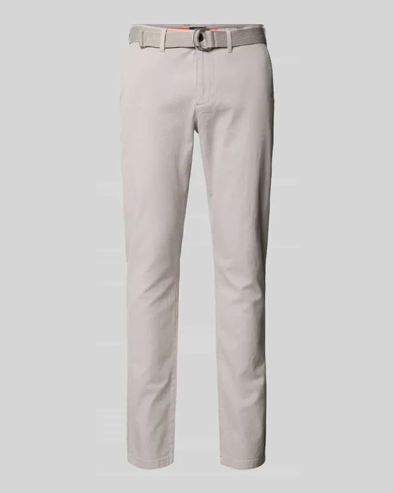 McNeal Slim Fit Chino mit Strukturmuster Hazel