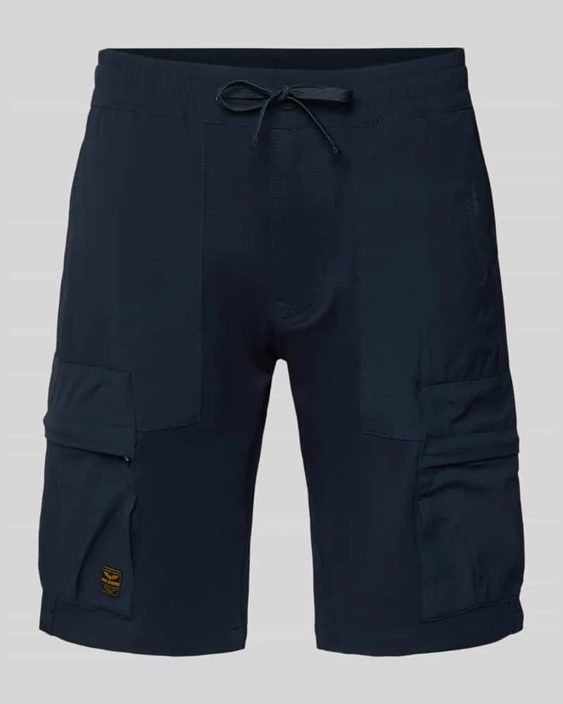 PME Legend Regular Fit Cargoshorts mit elastischem Bund Modell 'AIRYLON Marine