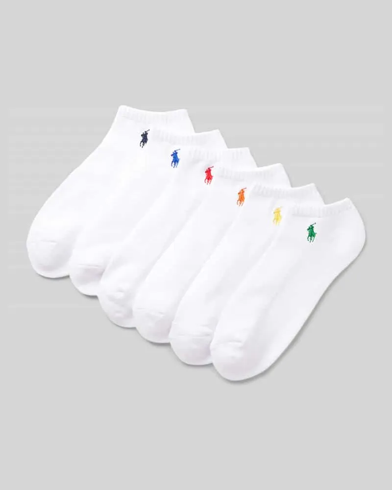Ralph Lauren Sneakersocken mit Label-Stitching im 6er-Pack Weiss