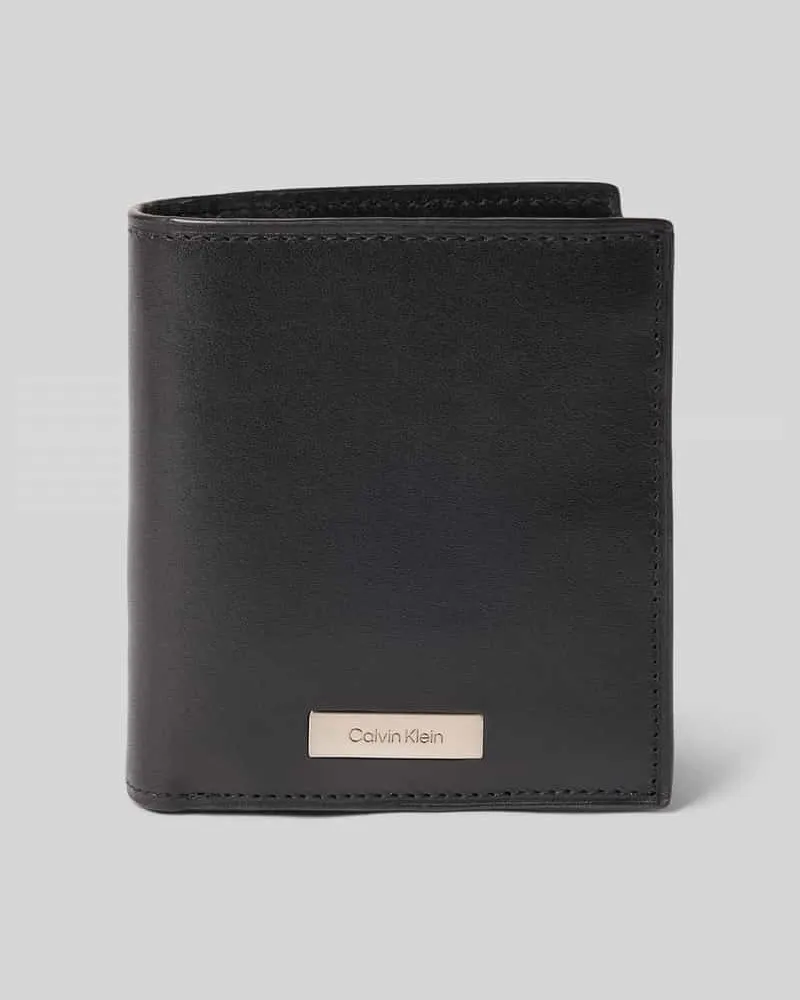 Calvin Klein Portemonnaie mit Label-Applikation Modell 'PLAQUE 