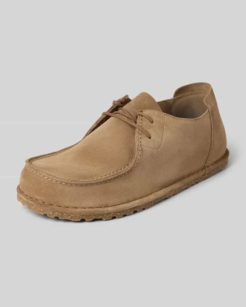 Birkenstock Schnürschuhe aus Leder Taupe