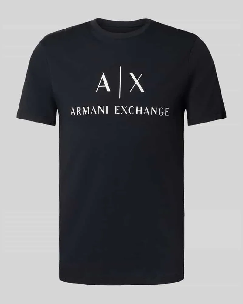 Armani Exchange Slim Fit T-Shirt aus reiner Baumwolle mit Logo-Print 