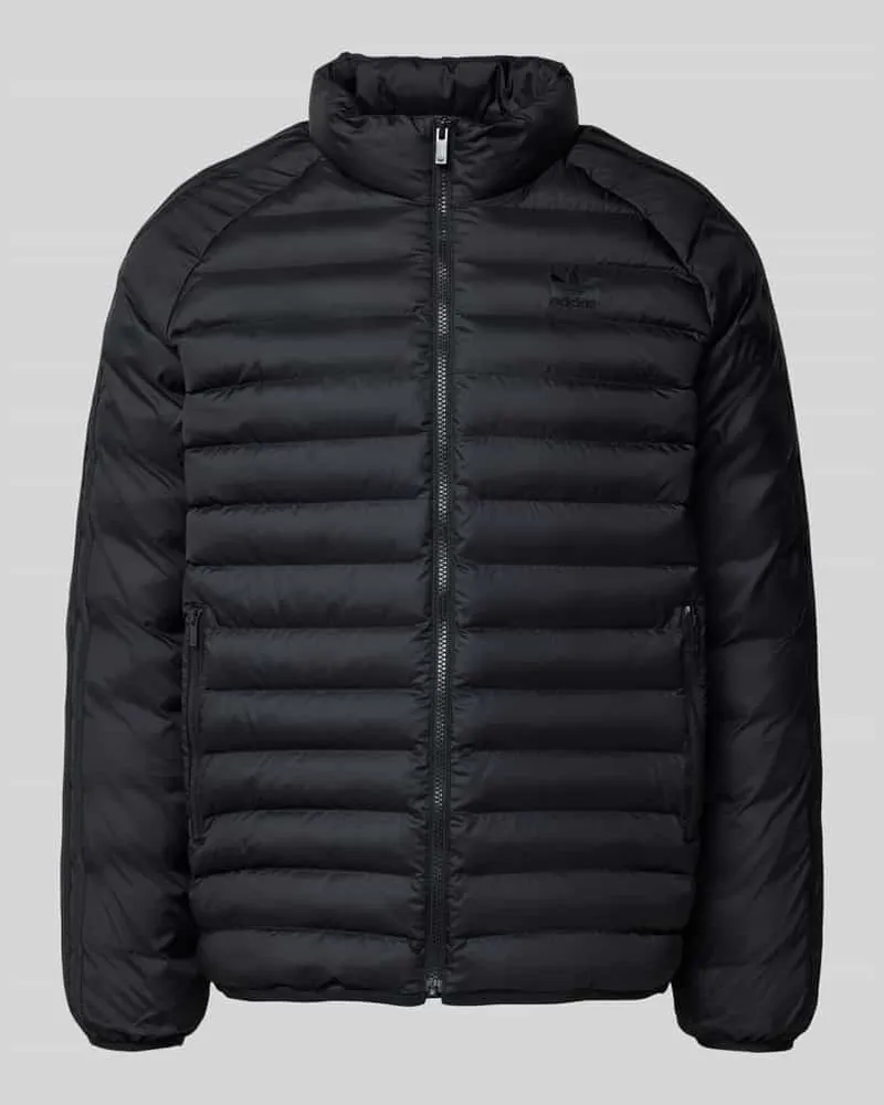 adidas Steppjacke mit Stehkragen und Logo-Print 