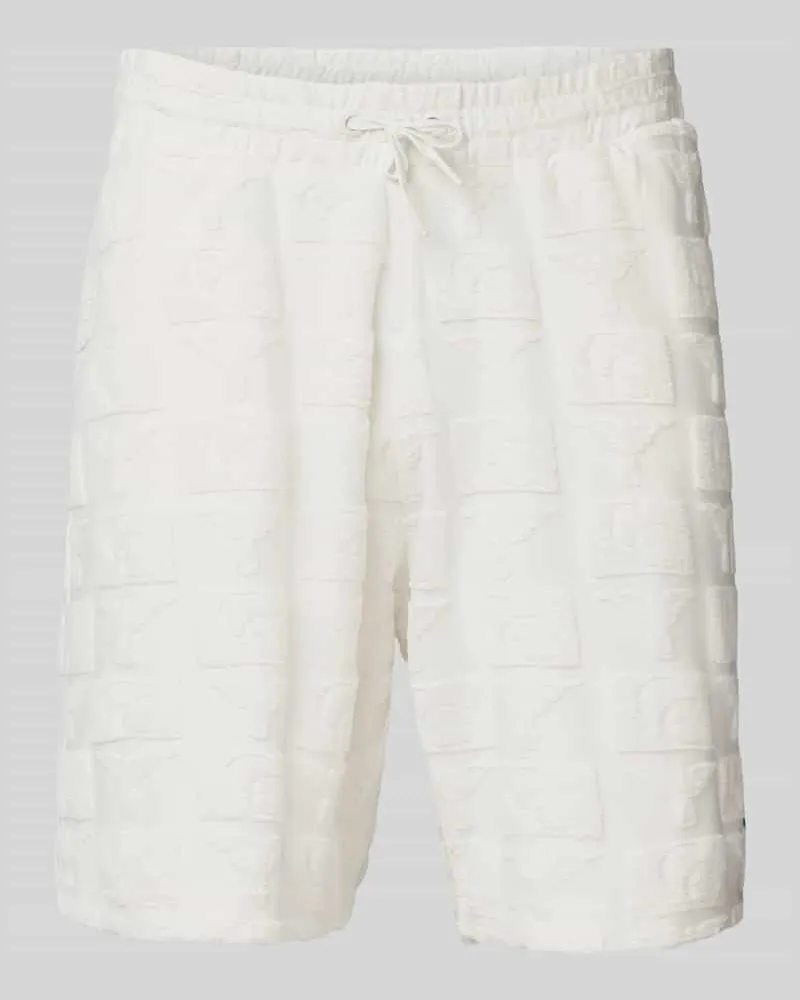Carlo Colucci Regular Fit Sweatshorts mit Strukturmuster Modell 'BEACHWEAR 