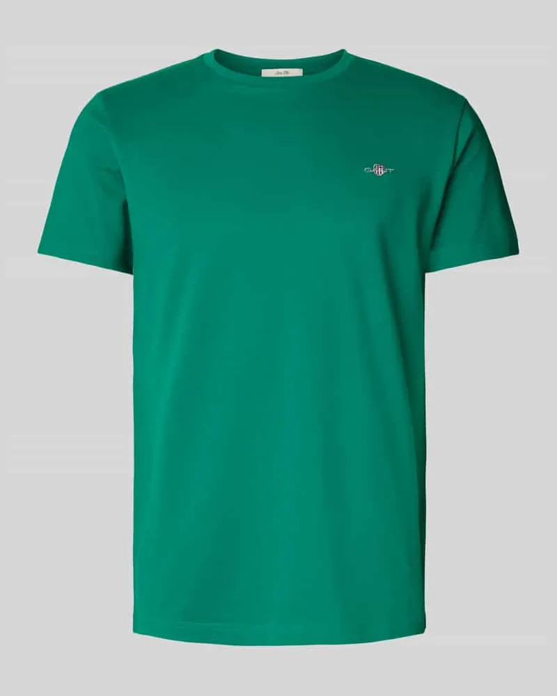 Gant Slim Fit T-Shirt mit Label-Stitching 