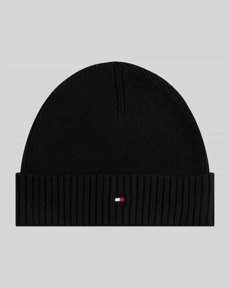 Tommy Hilfiger Beanie mit Logo-Detail Black