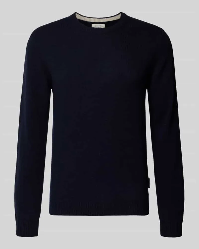 Casual Friday Strickpullover aus Woll-Mix Modell 'KARL Marine