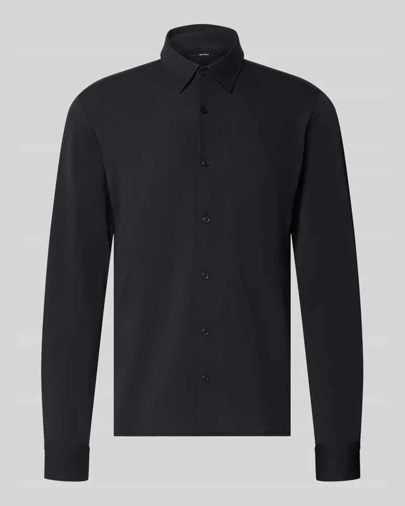 HUGO BOSS Slim Fit Businesshemd mit Kentkragen Modell 'P-Roan Black