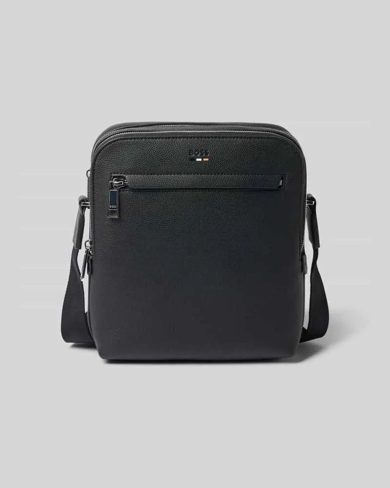 HUGO BOSS Umhängetasche mit Label-Prägung Modell 'RAY_BIG NS Mittelbraun