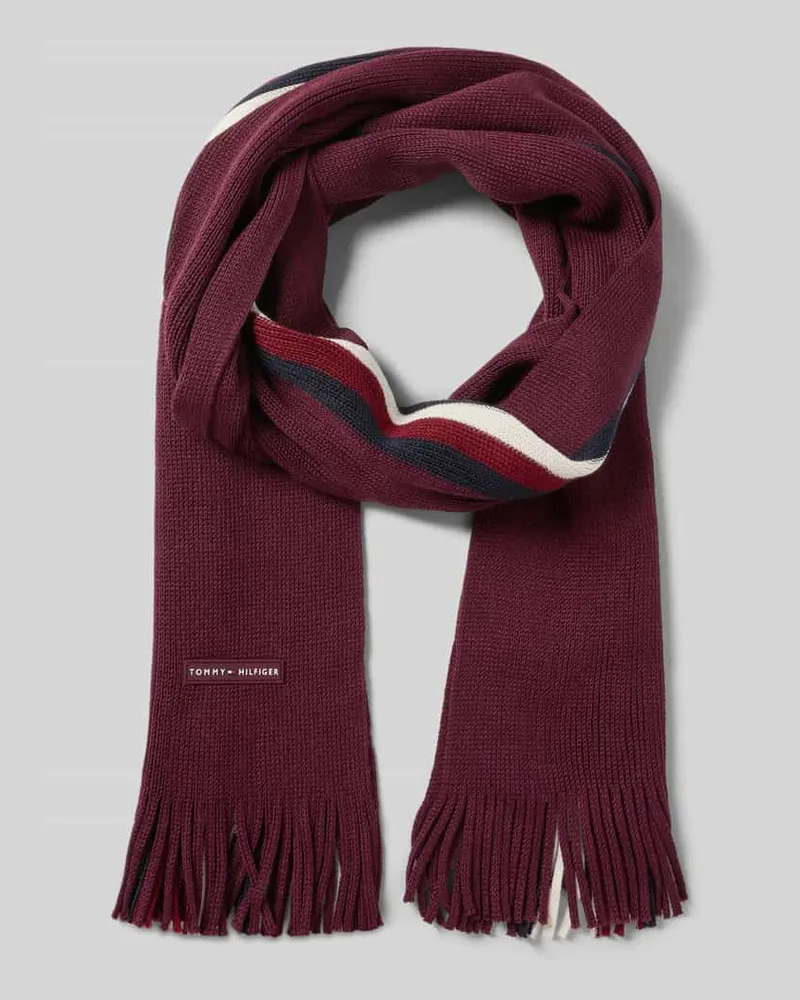 Tommy Hilfiger Schal aus Woll-Mix Bordeaux