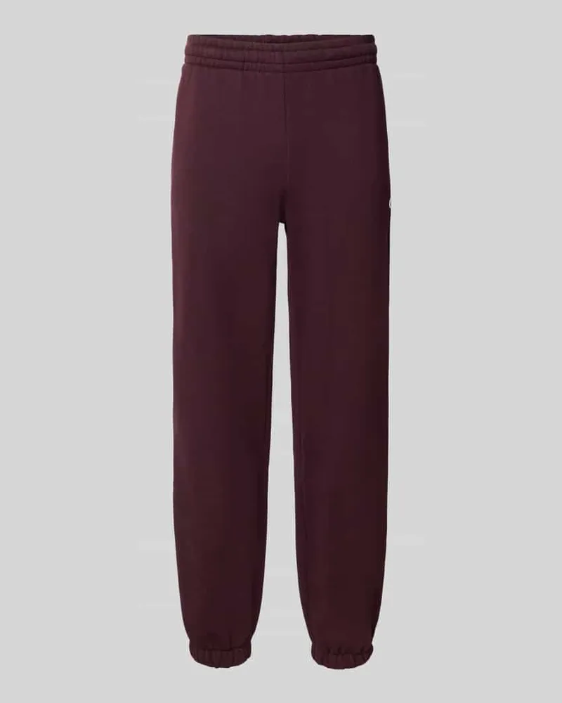 Lacoste Regular Fit Sweathose aus Baumwoll-Mix Dunkelrot